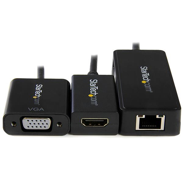 StarTech.com 3-in-1 Accessory Kit for Surface and Surface Pro 4 - mDP to HDMI / VGA - USB 3.0 GbE - Works with Surface Pro 3 and Surface 3 (MSTP3MDPUGBK) - Lot d'accessoires pour notebook - noir - pour Microsoft Surface Pro 3, Pro 4
