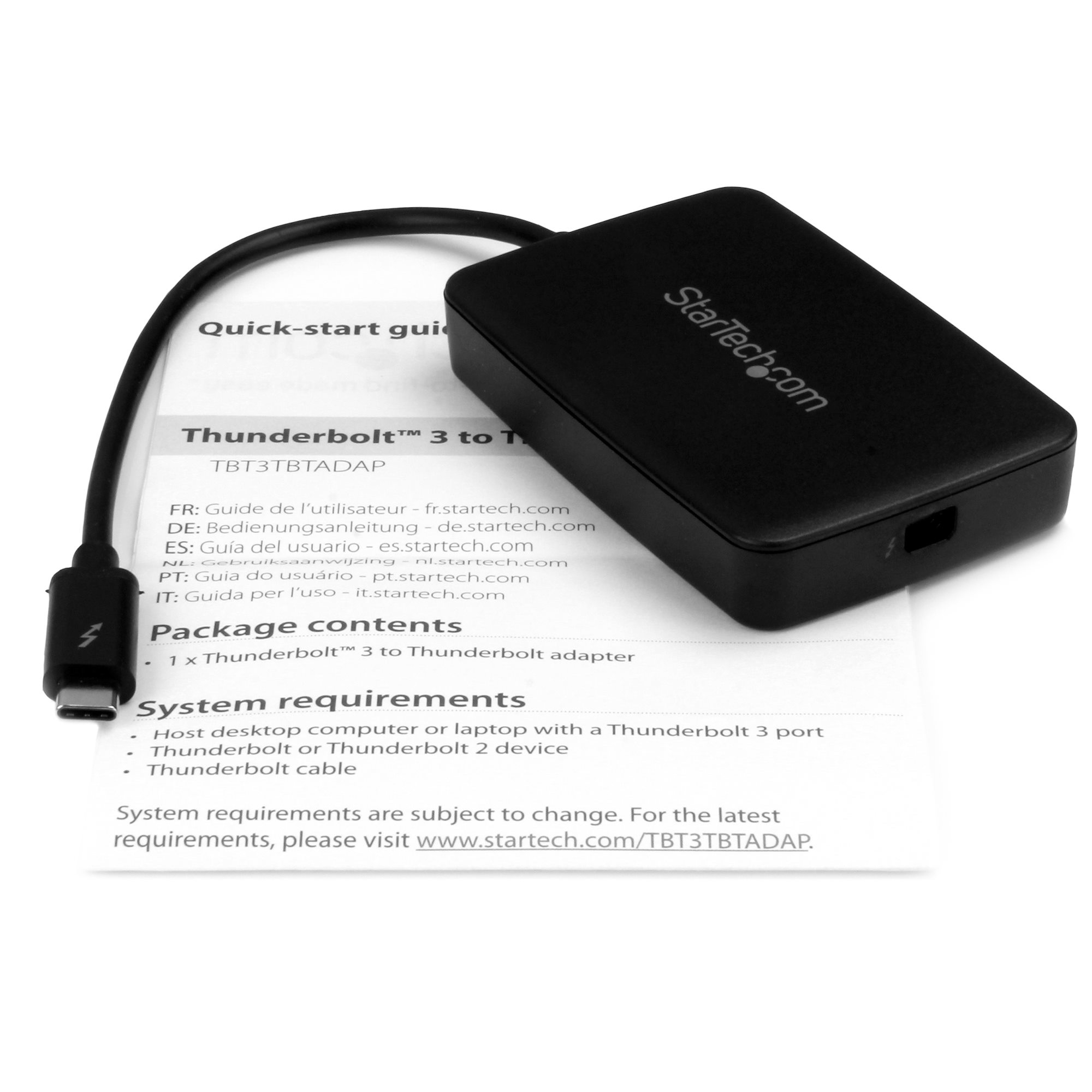 StarTech.com Adaptateur Thunderbolt 3 vers Thunderbolt - Windows et Mac - Convertisseur Thunderbolt 3 USB-C vers Thunderbolt - Adaptateur Thunderbolt - Mini DisplayPort (F) pour 24 pin USB-C (M) - 28 cm - noir - pour P/N: TB3DK2DPM2, TB3DK2DPPDUE, TB3DKDP