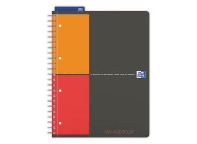 1 Cahier spirale Managerbook, A4, 160 p,L6+5x5, OXFORD Internat