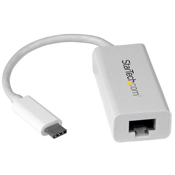 StarTech.com Adaptateur USB C vers Gigabit Ethernet - Compatible Thunderbolt 3 - Support du pilote natif pour MacBook Windows et Chrome OS - Adaptateur réseau - USB-C - Gigabit Ethernet - blanc