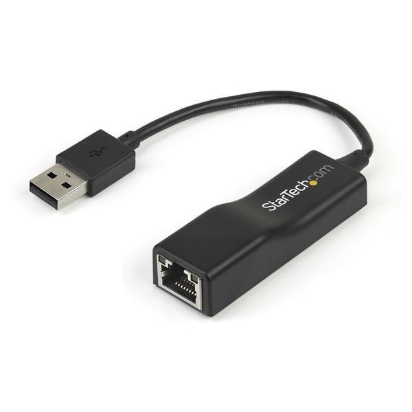 StarTech.com Adaptateur réseau USB 2.0 vers Ethernet - 10/100 Mb/s - Convertisseur / Dongle USB vers RJ45 - Mâle / Femelle - Noir - Adaptateur réseau - USB 2.0 - 10/100 Ethernet - noir