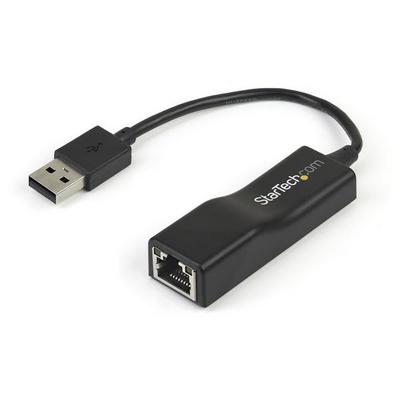 StarTech.com Adaptateur réseau USB 2.0 vers Ethernet - 10/100 Mb/s - Convertisseur / Dongle USB vers RJ45 - Mâle / Femelle - Noir - Adaptateur réseau - USB 2.0 - 10/100 Ethernet - noir