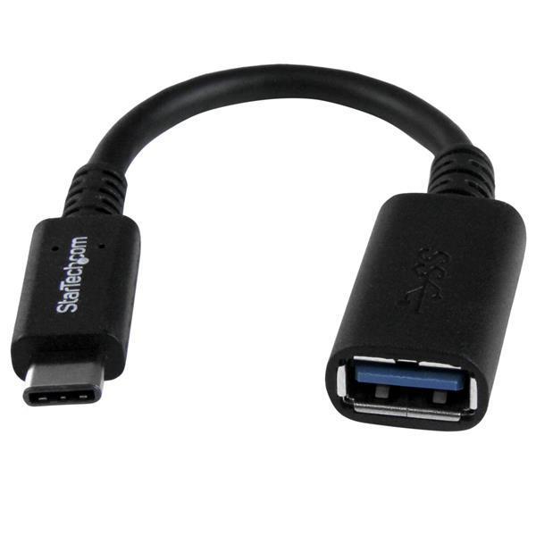 StarTech.com Adaptateur USB 3.0 USB-C vers USB-A - Convertisseur USB Type-C vers USB Type-A - M/F - Adaptateur USB - 24 pin USB-C (M) pour USB type A (F) - USB 3.0 - 15.2 cm - noir - pour P/N: DK31C3HDPD, DK31C3HDPDUE, DKM30CHDPD, DKM30CHDPDUE, PEXUSB312A