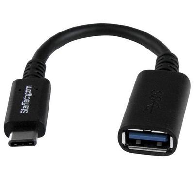 StarTech.com Adaptateur USB 3.0 USB-C vers USB-A - Convertisseur USB Type-C vers USB Type-A - M/F - Adaptateur USB - 24 pin USB-C (M) pour USB type A (F) - USB 3.0 - 15.2 cm - noir - pour P/N: DK31C3HDPD, DK31C3HDPDUE, DKM30CHDPD, DKM30CHDPDUE, PEXUSB312A