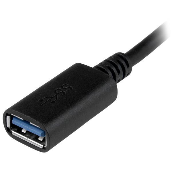 StarTech.com Adaptateur USB 3.0 USB-C vers USB-A - Convertisseur USB Type-C vers USB Type-A - M/F - Adaptateur USB - 24 pin USB-C (M) pour USB type A (F) - USB 3.0 - 15.2 cm - noir - pour P/N: DK31C3HDPD, DK31C3HDPDUE, DKM30CHDPD, DKM30CHDPDUE, PEXUSB312A
