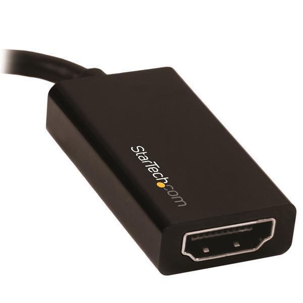 StarTech.com Adaptateur Mini DisplayPort vers HDMI - Convertisseur Mini DP vers HDMI - M/F - Ultra HD 4K 60 Hz - Noir - Convertisseur vidéo - DisplayPort - HDMI