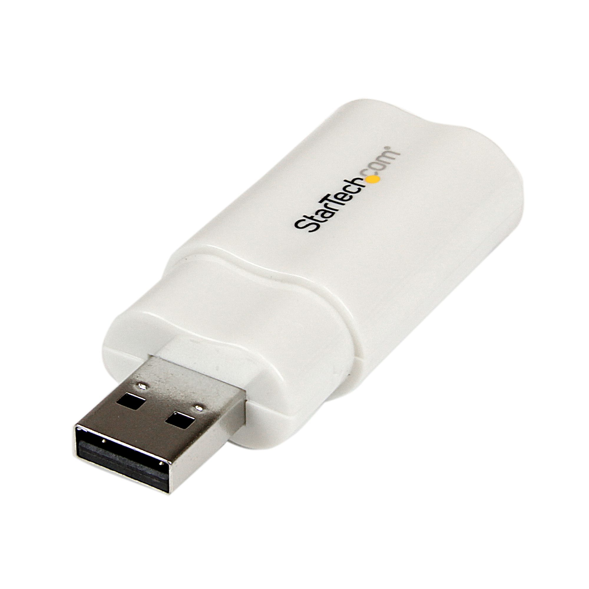 StarTech.com Carte son externe USB vers audio stéréo - Adaptateur audio stéréo - 1x USB A mâle - 2x 3,5 mm Mini-Jack femelle - Carte son - stéreo - USB 2.0 - pour P/N: MU15MMS, MU6MMS