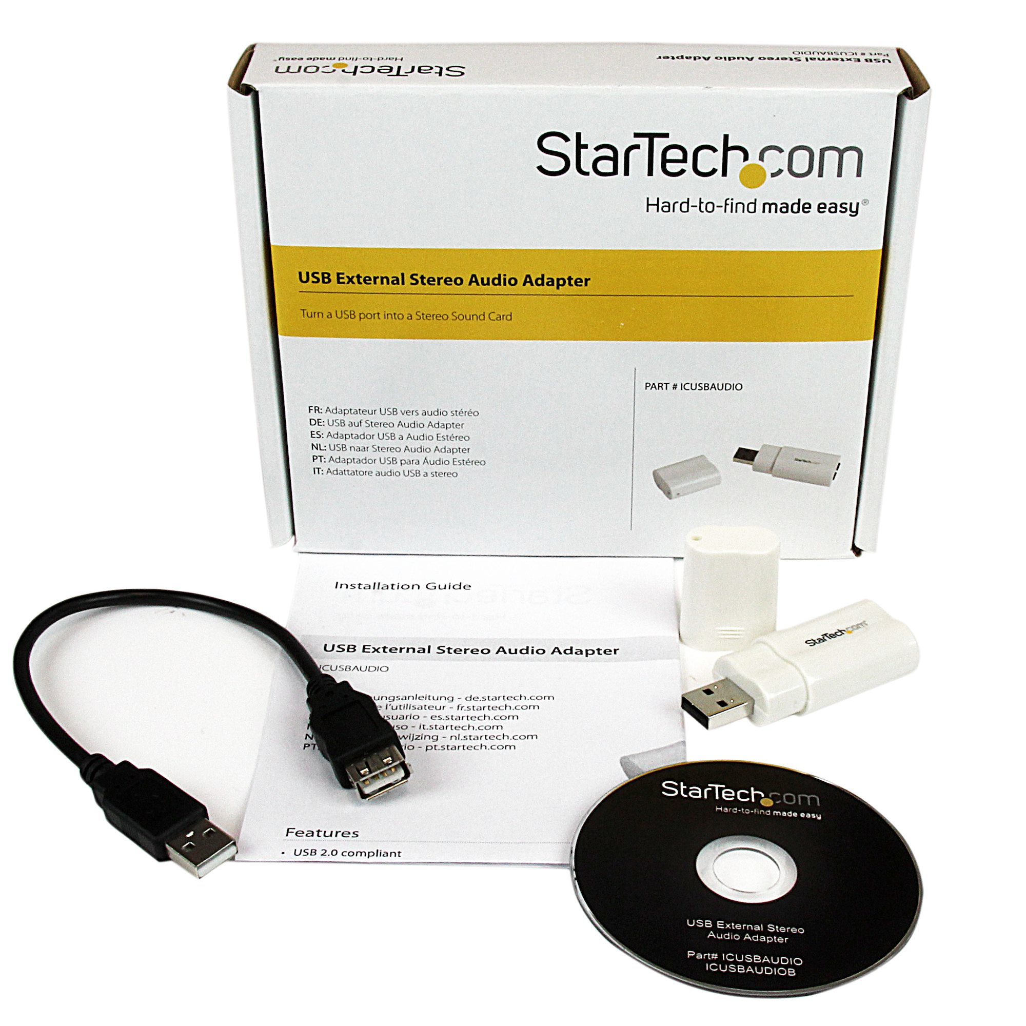 StarTech.com Carte son externe USB vers audio stéréo - Adaptateur audio stéréo - 1x USB A mâle - 2x 3,5 mm Mini-Jack femelle - Carte son - stéreo - USB 2.0 - pour P/N: MU15MMS, MU6MMS