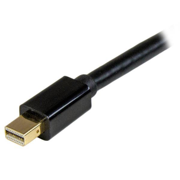 StarTech.com Câble adaptateur Mini DisplayPort vers HDMI de 2 m - Convertisseur Mini DP vers HDMI avec câble intégré - M/M - 4K - Noir - Câble adaptateur - Mini DisplayPort mâle pour HDMI mâle - 2 m - noir - support 4K