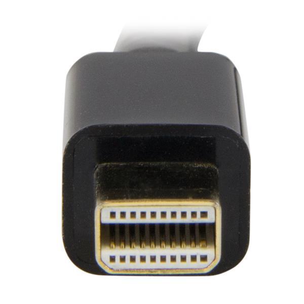 StarTech.com Câble adaptateur Mini DisplayPort vers HDMI de 2 m - Convertisseur Mini DP vers HDMI avec câble intégré - M/M - 4K - Noir - Câble adaptateur - Mini DisplayPort mâle pour HDMI mâle - 2 m - noir - support 4K