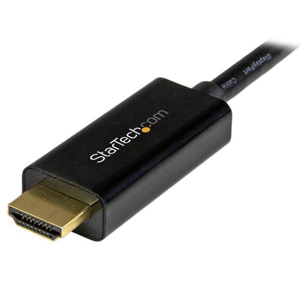 StarTech.com Câble adaptateur Mini DisplayPort vers HDMI de 2 m - Convertisseur Mini DP vers HDMI avec câble intégré - M/M - 4K - Noir - Câble adaptateur - Mini DisplayPort mâle pour HDMI mâle - 2 m - noir - support 4K