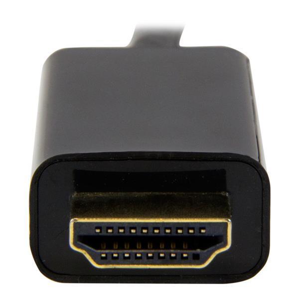 StarTech.com Câble adaptateur Mini DisplayPort vers HDMI de 2 m - Convertisseur Mini DP vers HDMI avec câble intégré - M/M - 4K - Noir - Câble adaptateur - Mini DisplayPort mâle pour HDMI mâle - 2 m - noir - support 4K