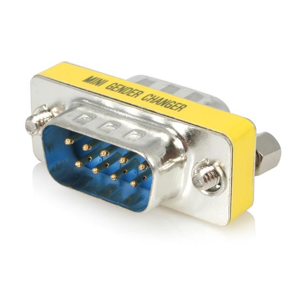 StarTech.com Changeur de genre série DB9 slim - Coupleur DB9 vers DB9 - Inverseur de genre série - M/M - Changeur de genre série - DB-9 (M) pour DB-9 (M) - pour P/N: IC232TTL