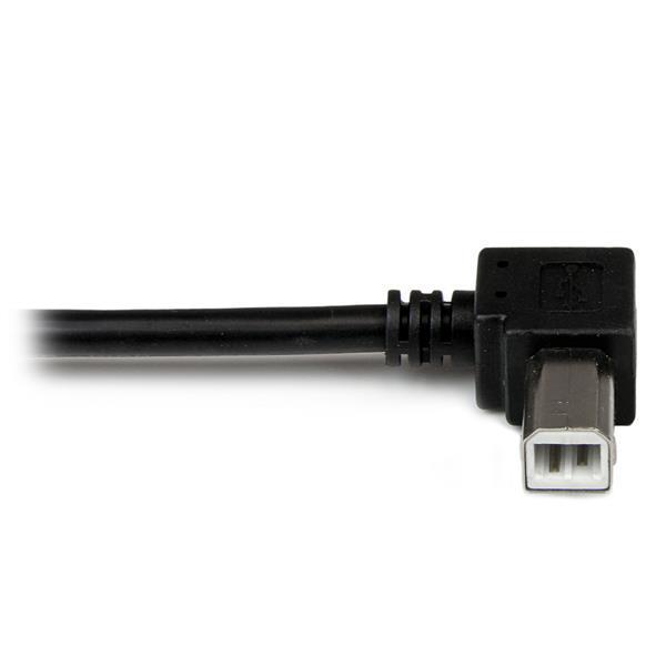 StarTech.com Câble USB 2.0 Type A vers USB Type B Coudé à Gauche Mâle / Mâle - Adaptateur pour imprimante 3 m Noir - Câble USB - USB type B (M) pour USB (M) - USB 2.0 - 3 m - connecteur à angle gauche - noir - pour P/N: ICUSB232D