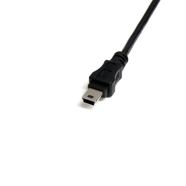 StarTech.com Câble Mini USB 2.0 de 30cm - Cordon USB A vers Mini B - Femelle / Mâle - Noir - Câble USB - USB (F) pour mini USB type B (M) - USB 2.0 - 30 cm - noir