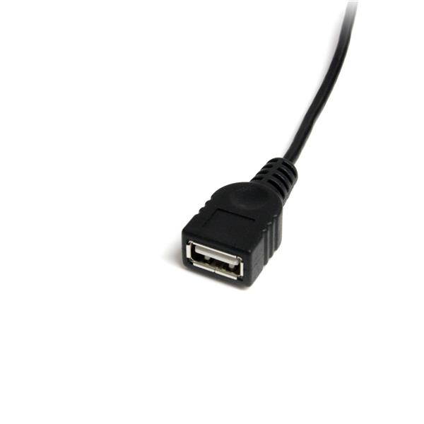 StarTech.com Câble Mini USB 2.0 de 30cm - Cordon USB A vers Mini B - Femelle / Mâle - Noir - Câble USB - USB (F) pour mini USB type B (M) - USB 2.0 - 30 cm - noir