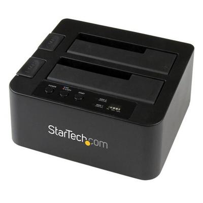StarTech.com Duplicateur de Disque Dur 2 Baies, Cloneur HDD/SSD Autonome - Contrôleur de stockage - 2.5", 3.5" - SATA 6Gb/s - USB 3.0 - noir - pour P/N: SVA12M5NA