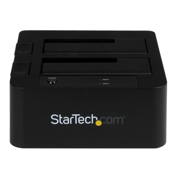 StarTech.com Dock pour Disque Dur 2 baies USB 3.0, eSATA à SATA 2,5/3,5" - Contrôleur de stockage - 2.5", 3.5" - SATA 6Gb/s - eSATA 6Gb/s, USB 3.0 - noir - pour P/N: SVA12M5NA