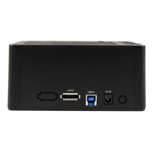 StarTech.com Dock pour Disque Dur 2 baies USB 3.0, eSATA à SATA 2,5/3,5" - Contrôleur de stockage - 2.5", 3.5" - SATA 6Gb/s - eSATA 6Gb/s, USB 3.0 - noir - pour P/N: SVA12M5NA