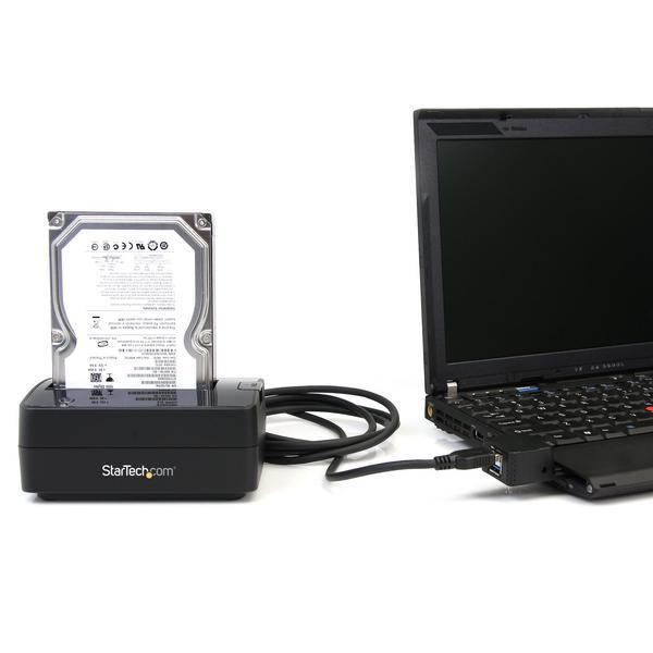 StarTech.com Station d'accueil pour Disque Dur SATA / SSD 2,5" ou 3,5" avec USB 3.0 - Station d'accueil HDD - baies : 1 - 2.5", 3.5" - SATA 3Gb/s - USB 3.0 - noir - pour P/N: PEXUSB3S24, PEXUSB3S44V, SVA12M2NEUA, SVA12M5NA, USBDUP15, USBDUPE115, USBDUPE17