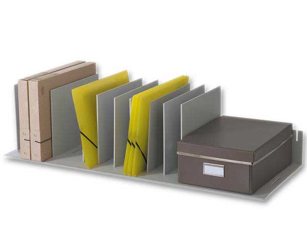 1 Trieur vertical à 10 séparateurs amovibles, largeur 85.7 cm