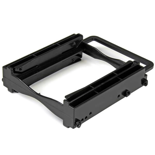 StarTech.com Support de montage sans outil pour 2 disques durs de 2,5" dans baie de 3,5" - Adaptateur de montage 2x HDD / SSD - Adaptateur pour baie de stockage - 3.5" to 2 x 2.5" - noir - pour P/N: M2E4SFF8643, PEX4SFF8643, U2M2E125