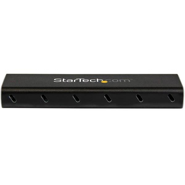 StarTech.com Boîtier disque dur - USB 3.1 (10 Gb/s) - Pour SSD SATA M.2 NGFF - Boîtier SSD M.2 avec câble USB-C - Aluminium - Boitier externe - M.2 - SATA 6Gb/s - USB 3.1 (Gen 2) - noir, argent - pour P/N: TBLT3MM1MA, TBLT3MM2M, TBLT3MM2MA
