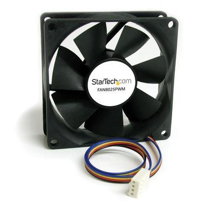 StarTech.com Ventilateur d'Ordinateur 80 mm avec PMW - Connecteur à Modulation d'Impulsion en Durée - 1x Molex Fan Femelle - Ventilateur châssis - 80 mm - noir