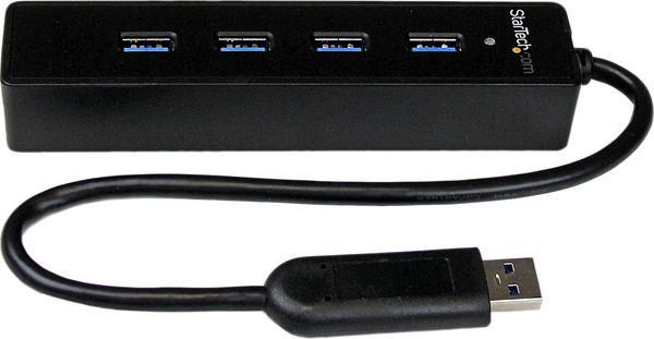 StarTech.com Hub USB 3.0 4 ports - Hub USB3 Externe Portable avec câble intégré - Concentrateur USB 3.0 - 4x USB A (F) 1x USB A (M) - Concentrateur (hub) - 4 x SuperSpeed USB 3.0 - de bureau - pour P/N: FCREADMICRO3, MSDREADU3CA