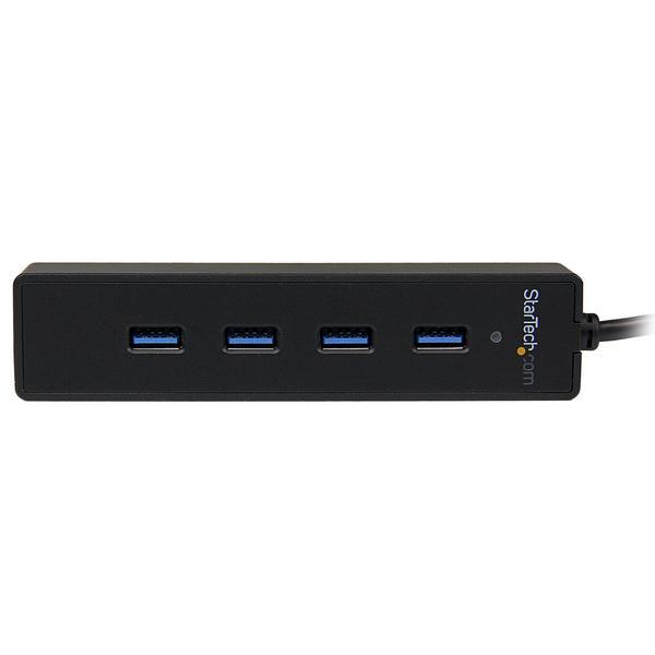StarTech.com Hub USB 3.0 4 ports - Hub USB3 Externe Portable avec câble intégré - Concentrateur USB 3.0 - 4x USB A (F) 1x USB A (M) - Concentrateur (hub) - 4 x SuperSpeed USB 3.0 - de bureau - pour P/N: FCREADMICRO3, MSDREADU3CA