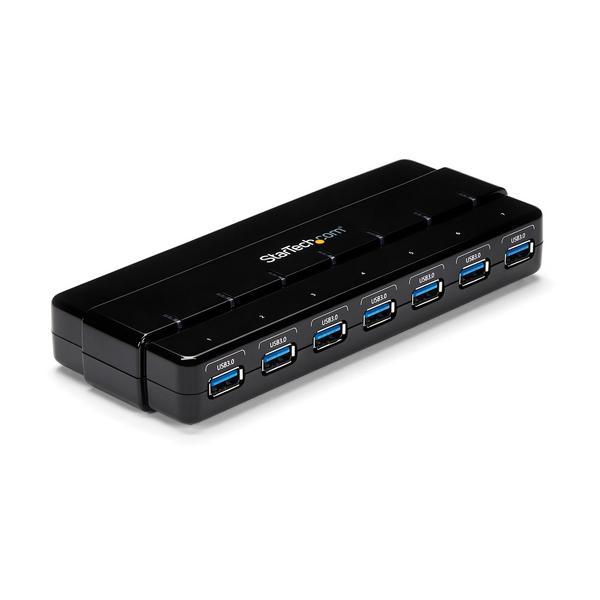 StarTech.com Hub SuperSpeed USB 3.0 avec 7 ports - Concentrateur USB 3.0 avec adaptateur d'alimentation - 1x USB B (F), 7x USB A (F) - Concentrateur (hub) - 7 x SuperSpeed USB 3.0 - de bureau - pour P/N: BNDTBUSB3142, PEXUS313AC2V, PEXUSB311A1E, PEXUSB312