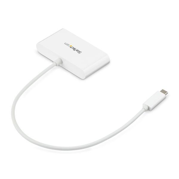StarTech.com USB C vers Ethernet avec hub USB à 3 ports - Blanc - Gigabit Ethernet - Hub USB 3.0 - Compatible Thunderbolt 3 (HB30C3A1GEA) - Concentrateur (hub) - 3 x SuperSpeed USB 3.0 + 1 x 10/100/1000