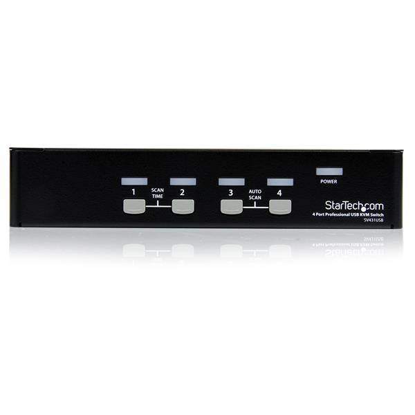 StarTech.com Commutateur KVM 4 Ports VGA USB, Montage en Rack - Switch KVM - 1920x1440 - Commutateur KVM - 4 x KVM port(s) - 1 utilisateur local - de bureau - pour P/N: SV431RACK, SVUSB2N1_10, SVUSB2N1_15, SVUSB2N1_6