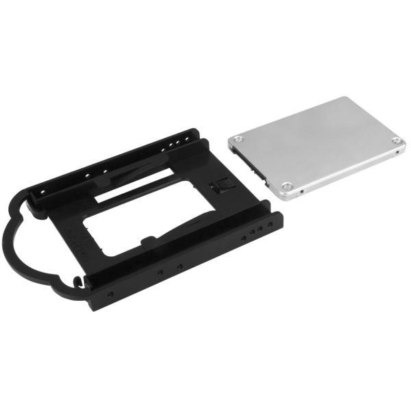 StarTech.com Support de fixation pour disque dur 2,5" dans baie 3,5" - Installation sans outils (BRACKET125PT) - Adaptateur pour baie de stockage - 3,5" à 2,5" - noir - pour P/N: M2E4SFF8643, PEX4SFF8643, U2M2E125
