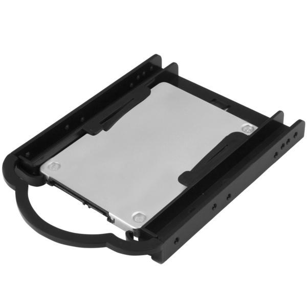StarTech.com Support de fixation pour disque dur 2,5" dans baie 3,5" - Installation sans outils (BRACKET125PT) - Adaptateur pour baie de stockage - 3,5" à 2,5" - noir - pour P/N: M2E4SFF8643, PEX4SFF8643, U2M2E125