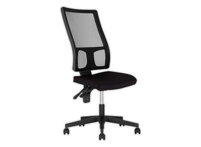 1 Siège Taktik contact permanent assise tissu noir, dos résille noir