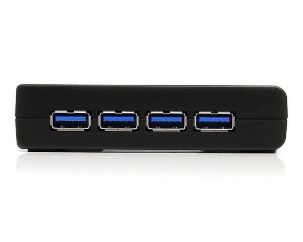 StarTech.com Hub USB 3.0 à 4 ports - Concentrateur USB SuperSpeed - Noir - Concentrateur (hub) - 4 x SuperSpeed USB 3.0 - de bureau