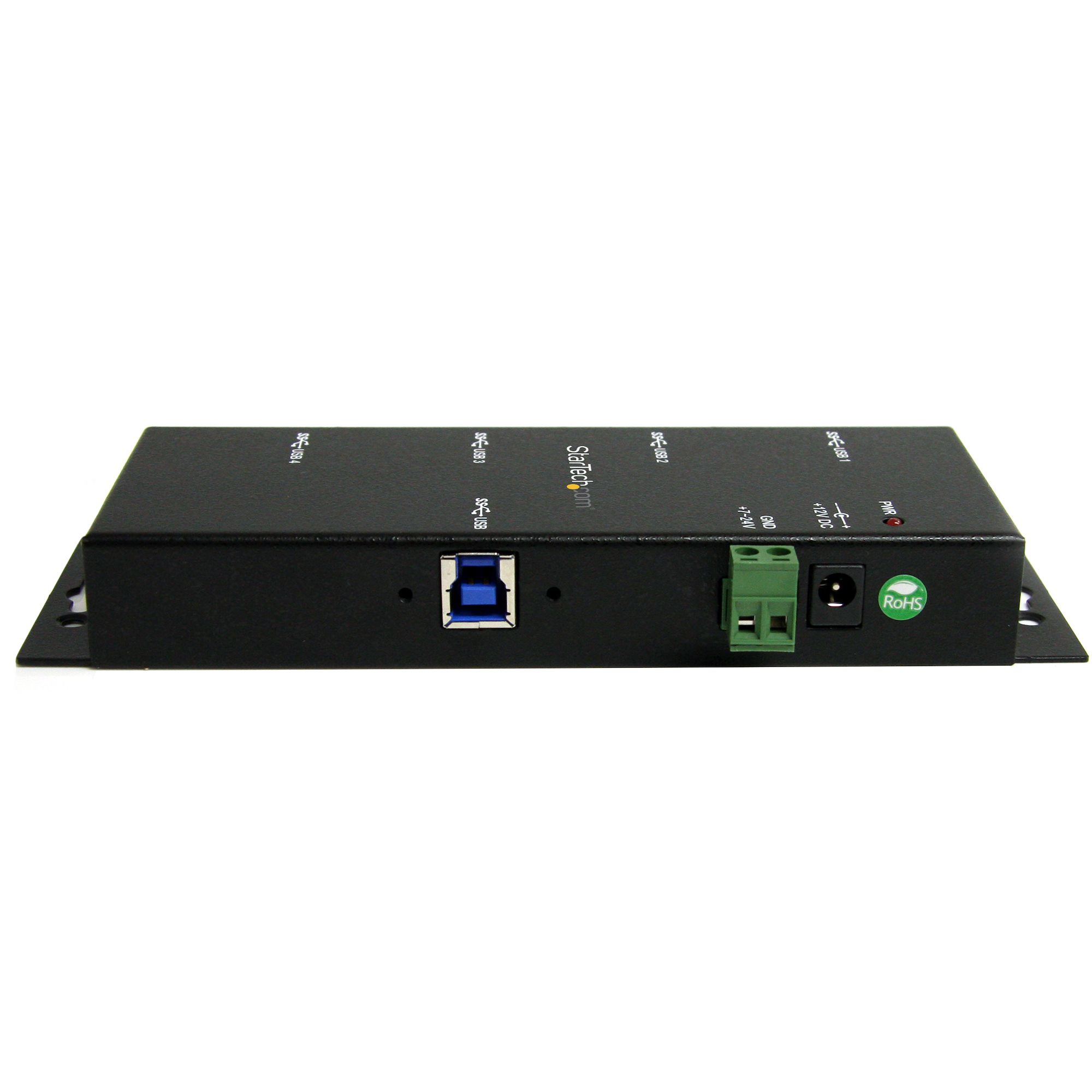 StarTech.com Hub USB 3.0 industriel a 4 ports - Montable - Concentrateur (hub) - 4 x SuperSpeed USB 3.0 - de bureau - Tension CC - pour P/N: ITB20D3250, MSDREADU2OTG, SVA12M5NA, USB312SAT3CB, USB315CB2M, USBLTM1MBK, USBLTM1MWH