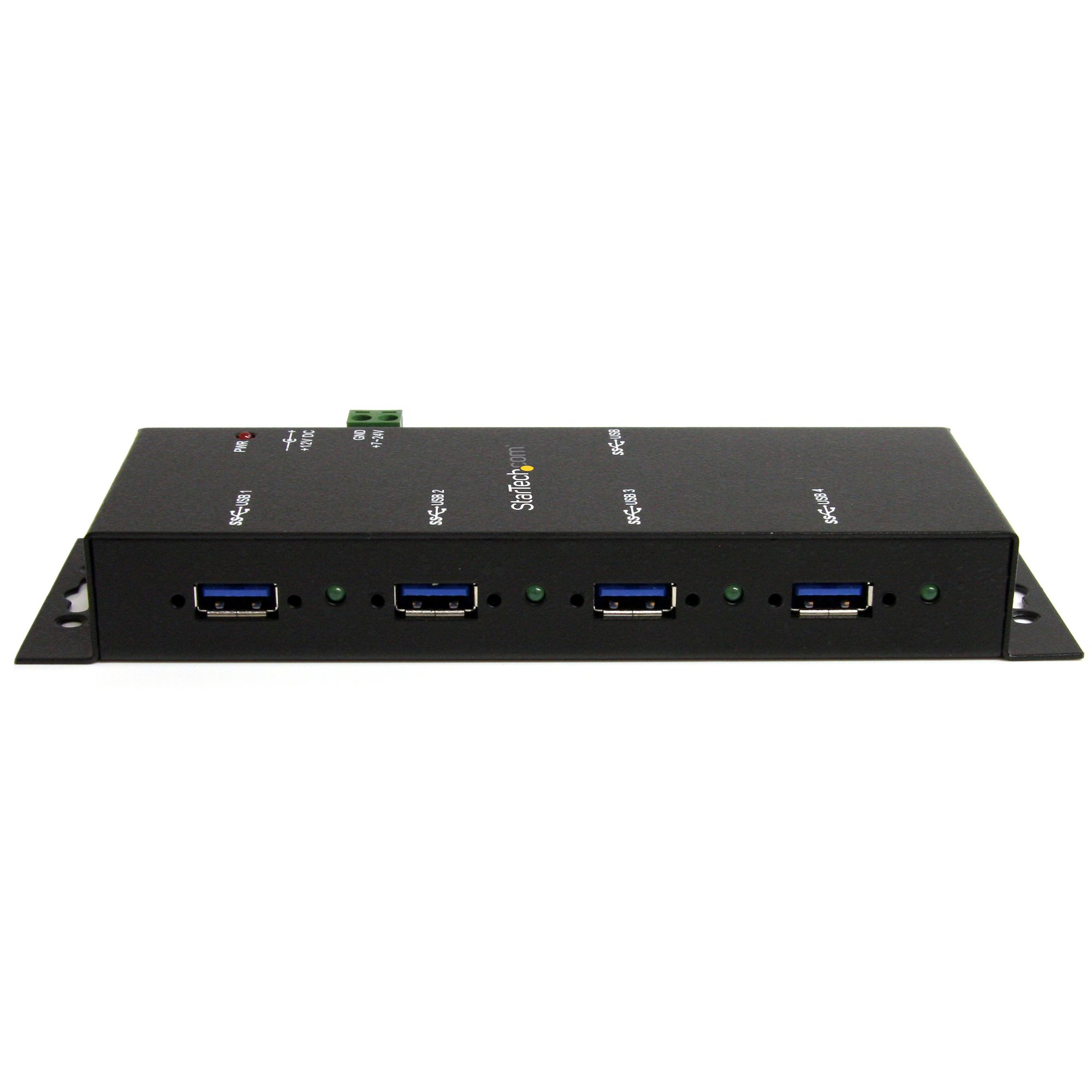StarTech.com Hub USB 3.0 industriel a 4 ports - Montable - Concentrateur (hub) - 4 x SuperSpeed USB 3.0 - de bureau - Tension CC - pour P/N: ITB20D3250, MSDREADU2OTG, SVA12M5NA, USB312SAT3CB, USB315CB2M, USBLTM1MBK, USBLTM1MWH