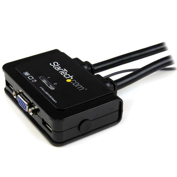 StarTech.com Switch KVM USB VGA à 2 ports - Commutateur écran clavier souris alimenté par USB avec câbles KVM et commutateur à distance - Commutateur KVM - 2 x KVM port(s) - 1 utilisateur local - de bureau