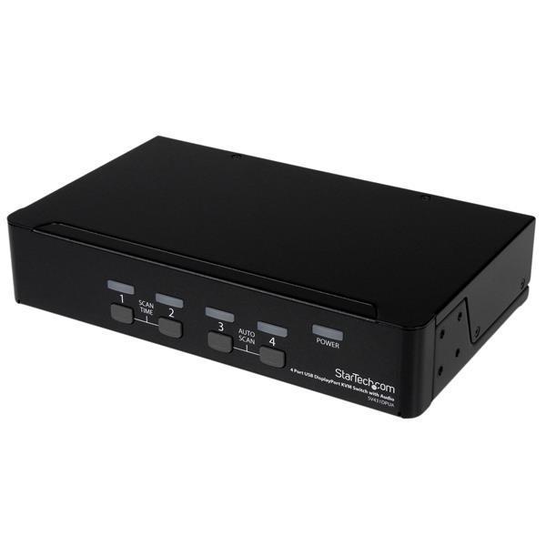 StarTech.com Switch KVM DisplayPort à 4 ports - Hub USB et partage audio - 2560 x 1600 - Commutateur écran-clavier-souris/audio/USB - 4 x KVM / audio / USB - 1 utilisateur local - de bureau - pour P/N: DP4N1USB6, IM12D1500P, SV431RACK, SVA12M2NEUA, SVA12M
