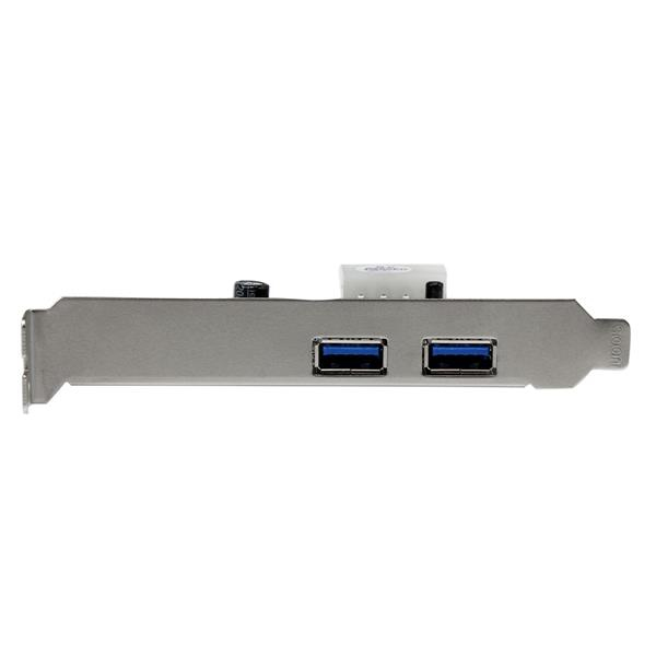 StarTech.com Carte Contrôleur PCI Express 2 Ports USB 3.0 SuperSpeed avec UASP - Adaptateur PCIe 2x USB 3.0 avec UASP - Alimentation LP4 - Adaptateur USB - PCIe - USB 3.0 x 2 - pour P/N: CFASTRWU3, S251SMU33EP, ST103008U2C, ST53004U1C, ST7300U3M, ST93007U