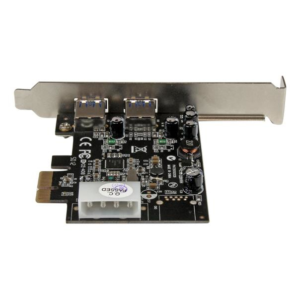 StarTech.com Carte Contrôleur PCI Express 2 Ports USB 3.0 SuperSpeed avec UASP - Adaptateur PCIe 2x USB 3.0 avec UASP - Alimentation LP4 - Adaptateur USB - PCIe - USB 3.0 x 2 - pour P/N: CFASTRWU3, S251SMU33EP, ST103008U2C, ST53004U1C, ST7300U3M, ST93007U