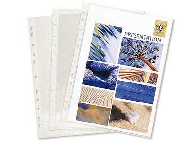 1 Boite de 100 Pochettes perforées EXACOMPTA PVC 8/100ème