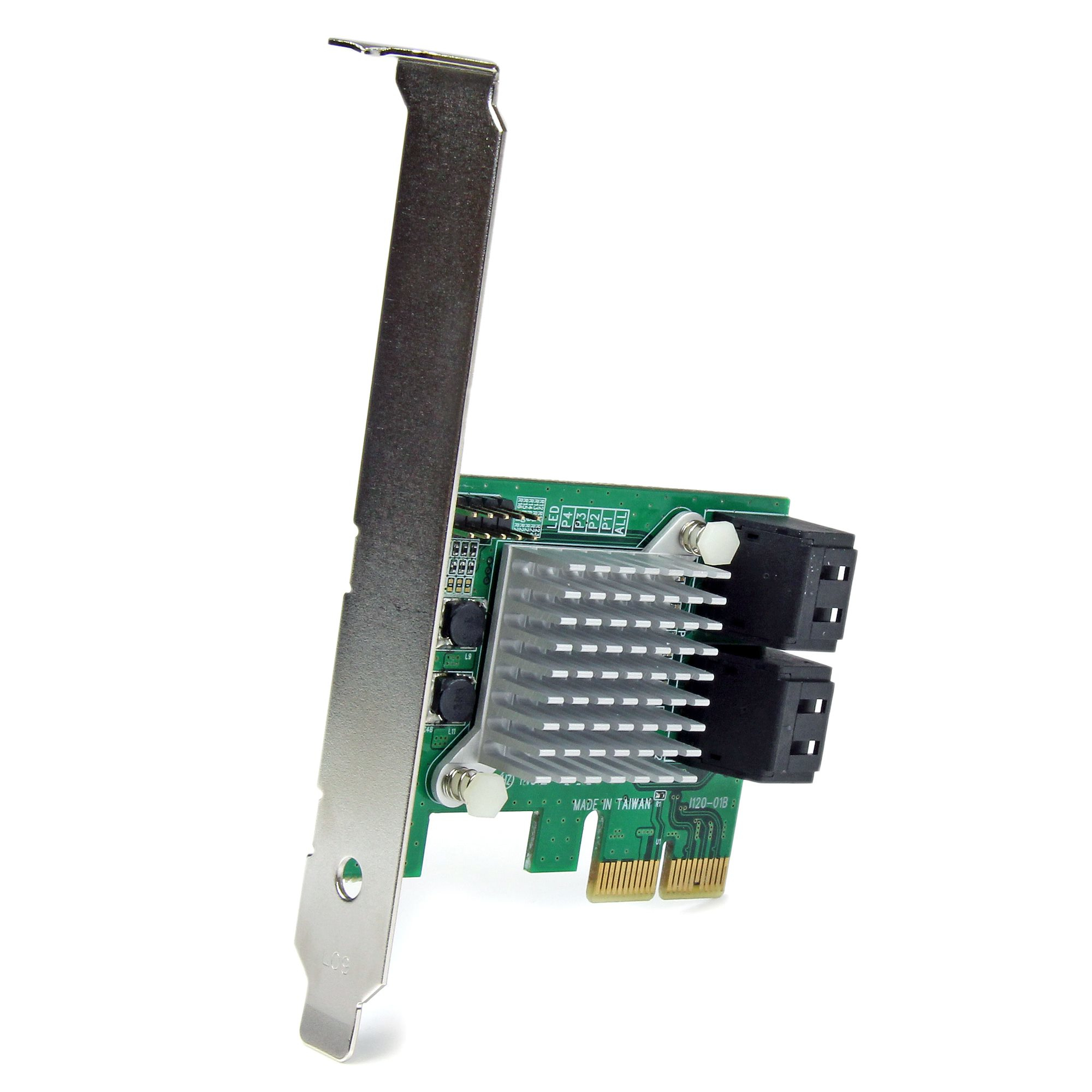 StarTech.com Carte contrôleur PCI Express RAID à 4 ports SATA 6 Gb/s avec HyperDuo (PEXSAT34RH) - Contrôleur de stockage (RAID) - 4 Canal - SATA 6Gb/s - profil bas - RAID 0, 1, 10, JBOD - PCIe 2.0 x2 - pour P/N: ST521PMINT