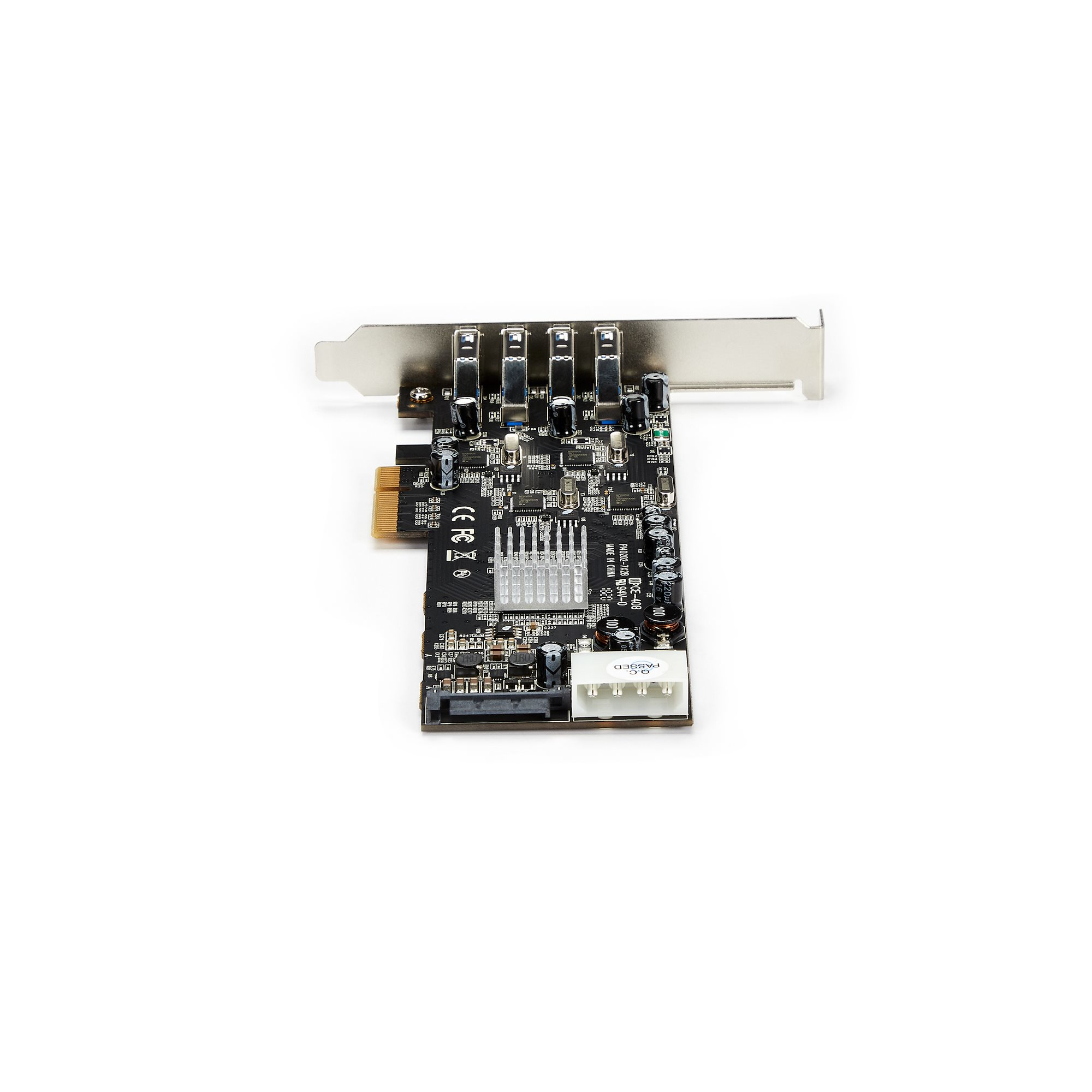 StarTech.com Carte contrôleur PCI Express à 4 ports USB 3.0 avec 4 voies dédiées de 5 Gb/s, UASP et alimentation SATA / LP4 - Adaptateur USB - PCIe x4 - USB 3.0 x 4 - pour P/N: BNDTB10GI, BNDTB210GSFP, BNDTB310GNDP, BNDTB410GSFP, BNDTB4M2E1, BNDTBUSB3142