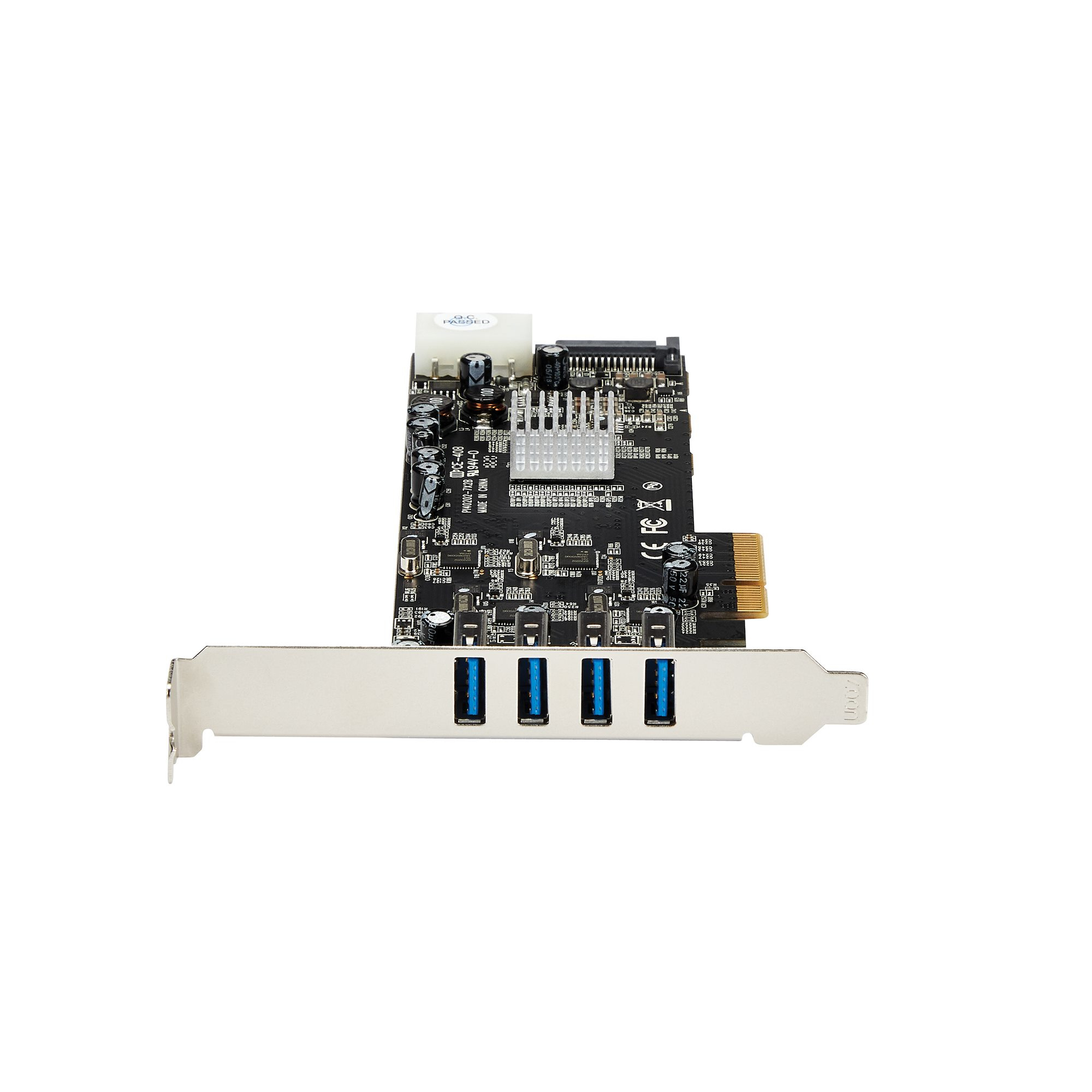 StarTech.com Carte contrôleur PCI Express à 4 ports USB 3.0 avec 4 voies dédiées de 5 Gb/s, UASP et alimentation SATA / LP4 - Adaptateur USB - PCIe x4 - USB 3.0 x 4 - pour P/N: BNDTB10GI, BNDTB210GSFP, BNDTB310GNDP, BNDTB410GSFP, BNDTB4M2E1, BNDTBUSB3142