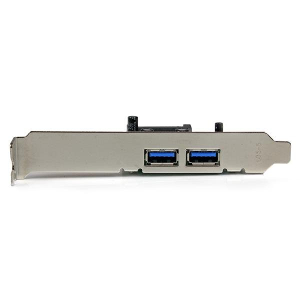 StarTech.com Carte Contrôleur PCI Express (PCIe) vers 2 ports USB 3.0 avec UASP - Adaptateur PCIe 2x USB 3.0 - Alimentation SATA - Adaptateur USB - PCIe - USB 3.0 x 2 - pour P/N: CFASTRWU3, ST3300GU3B, ST4300U3C1, ST4300U3C1B, ST7300U3M, ST7300USBME, USB3