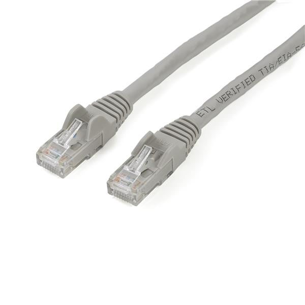 StarTech.com Câble réseau Cat6 Gigabit UTP sans crochet de 2m - Cordon Ethernet RJ45 anti-accroc - Câble patch Mâle / Mâle - Gris - Cordon de raccordement - RJ-45 (M) pour RJ-45 (M) - 2 m - UTP - CAT 6 - sans crochet - gris