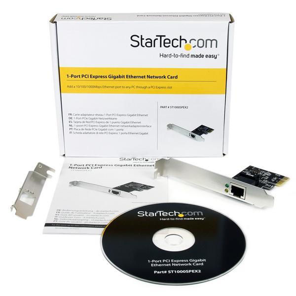 StarTech.com Carte réseau PCIe à 1 port Gigabit Ethernet - Adaptateur PCI Express vers RJ45 - 10/100/1000 Mbps - Adaptateur réseau - PCIe profil bas - Gigabit Ethernet - pour P/N: ET91000SM10, ET91000SM20